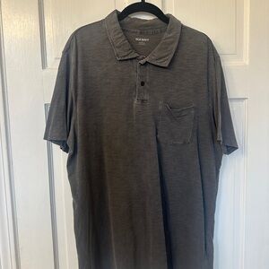 Old Navy Men's Polo Shirt Bundle (Grey and Red, Large)